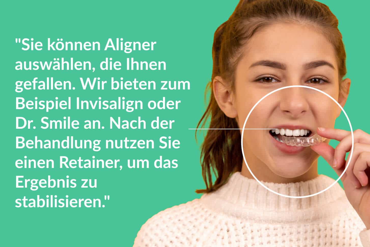 Formate durchsichtiger Zahnspangen