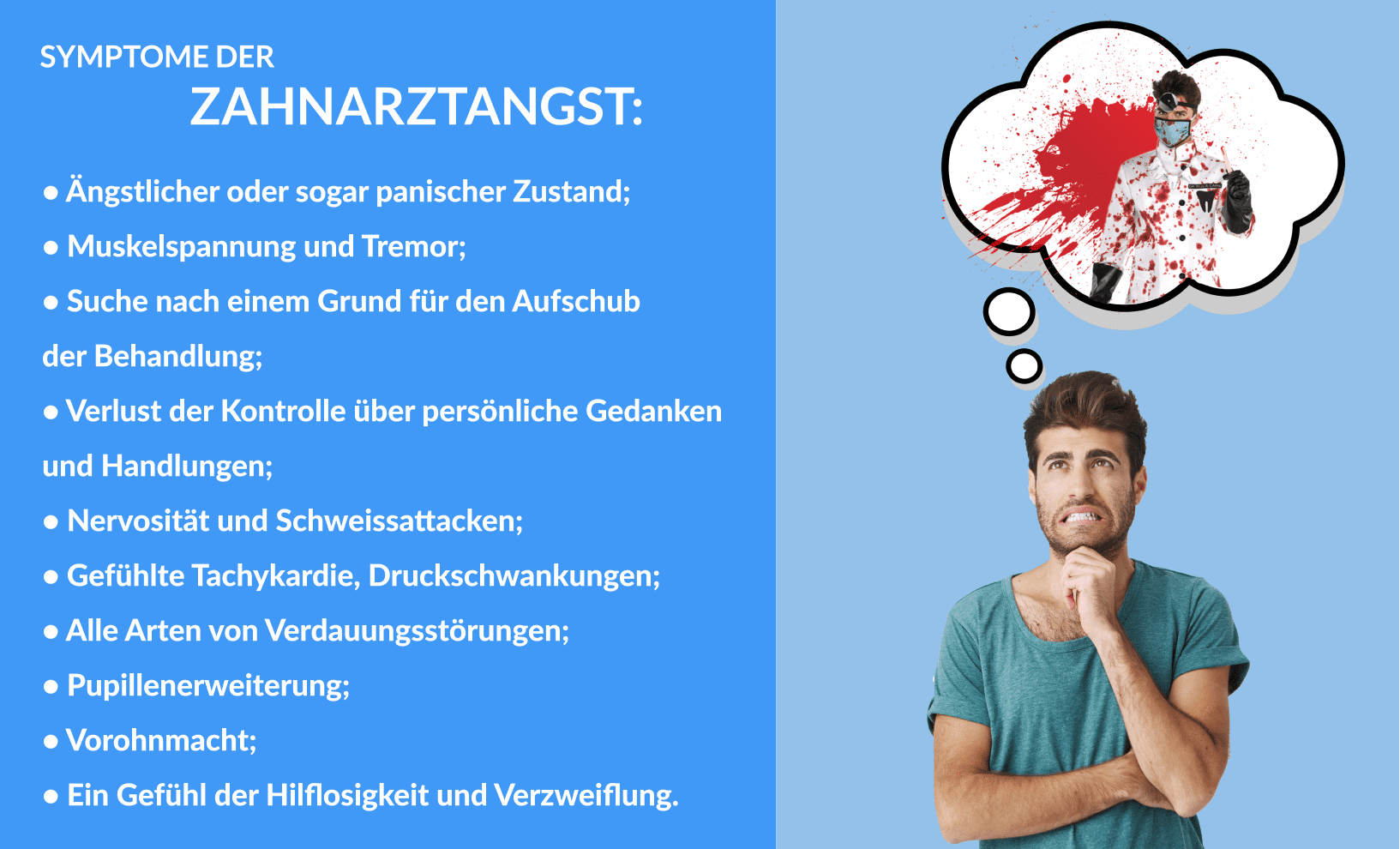 Symptome der Zahnarztangst