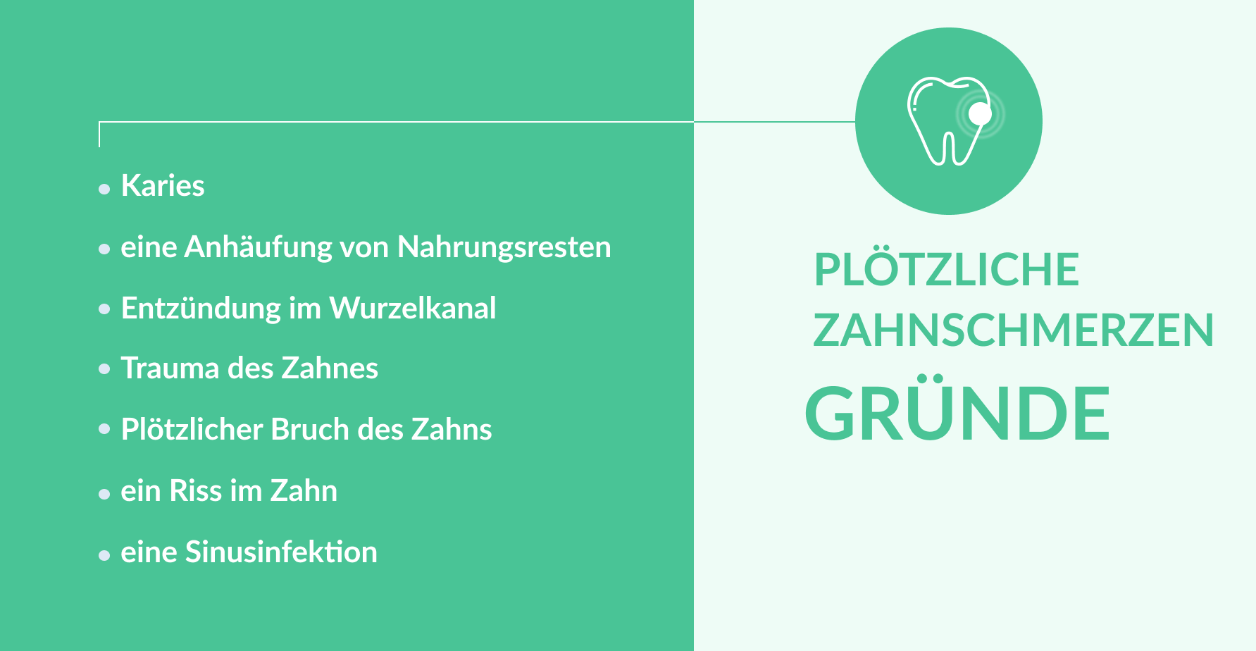 Zahnschmerzen Gründe