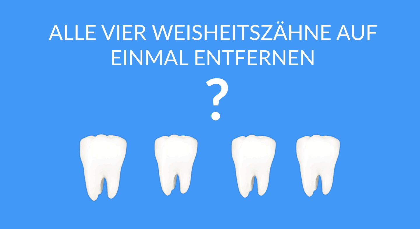 vier Zähnen