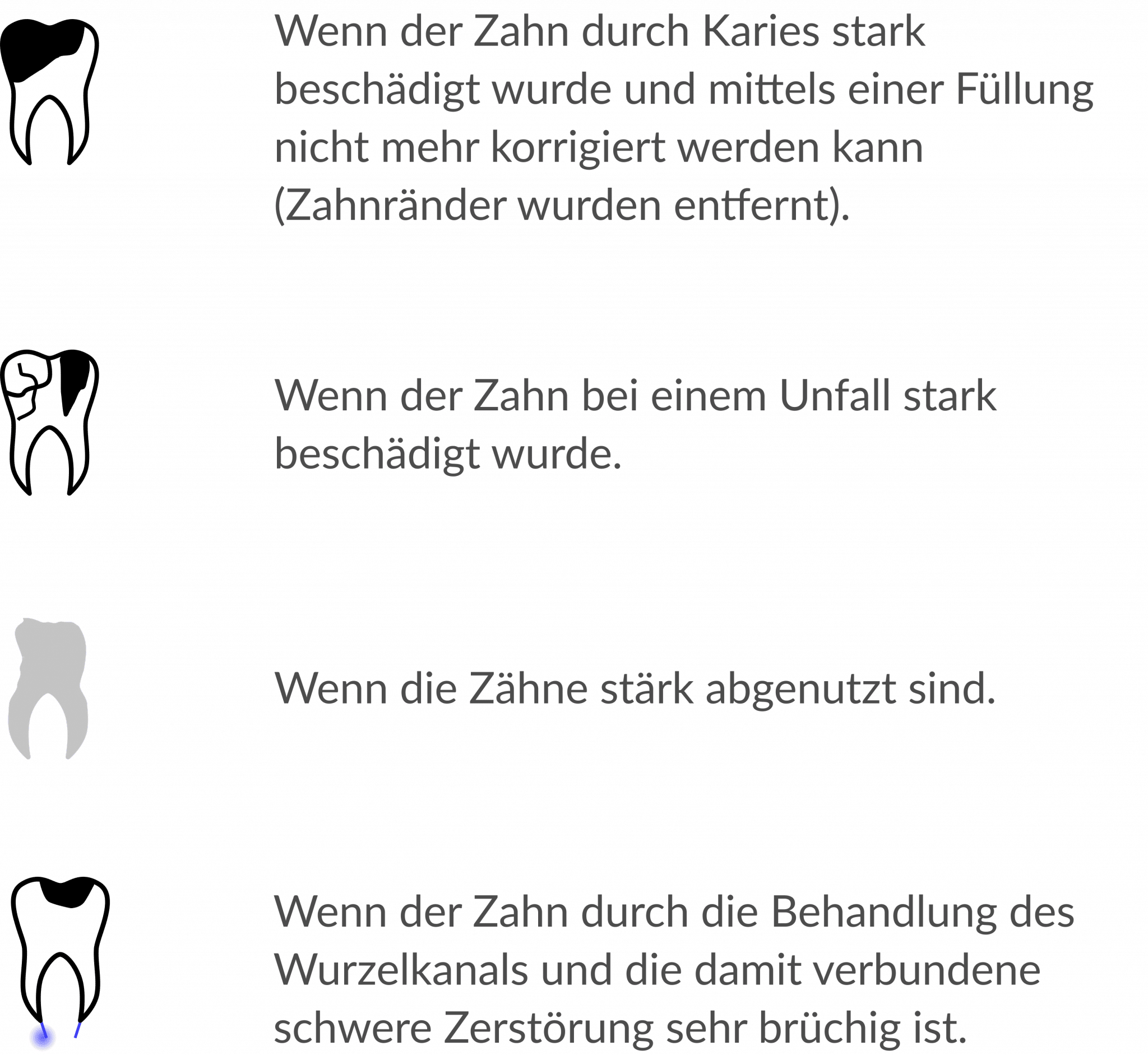 wann ist zahnkrone empfehlen